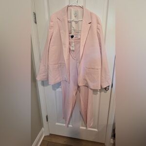 J Crew Factory Women's Pink Blazer and Pants Set